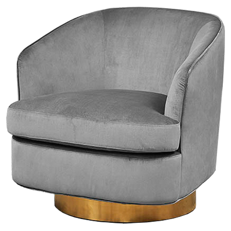 Кресло Stardust Armchair Grey Серый Латунь Кресло Stardust Armchair Grey Серый Латунь в Челябинске | Loft Concept