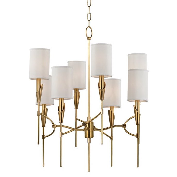 Люстра TATE Chandelier 1304-AGB Латунь Белый Люстра TATE Chandelier 1304-AGB Латунь Белый в Челябинске | Loft Concept