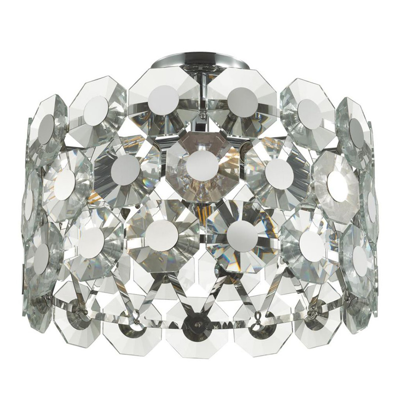 Потолочный светильник Crystal Octagons Chrome Хром Прозрачное Стекло в Челябинске | Loft Concept 