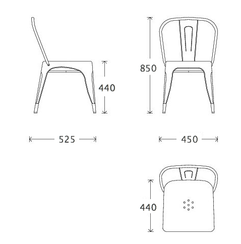 Кухонный стул Tolix Chair Кухонный стул Tolix Chair в Челябинске