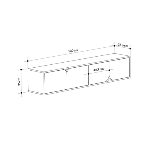 ТВ-тумба подвесная цвета древесины с 4-мя темно-серыми дверцами SPARK TV STAND OAK ANTHRACITE ТВ-тумба подвесная цвета древесины с 4-мя темно-серыми дверцами SPARK TV STAND OAK ANTHRACITE в Челябинске