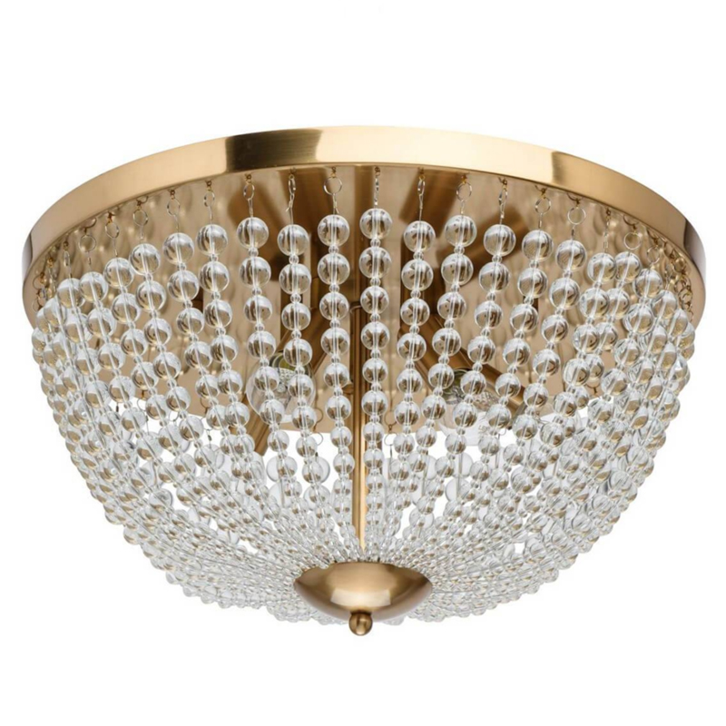 Потолочный светильник Virginia Clear Beads ceiling Gold S Золотой Прозрачное Стекло Потолочный светильник Virginia Clear Beads ceiling Gold S Золотой Прозрачное Стекло в Челябинске | Loft Concept