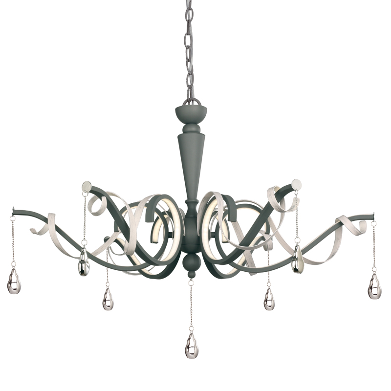 Люстра Morris Chandelier black Черный Хром Белый винтажная патина Люстра Morris Chandelier black Черный Хром Белый винтажная патина в Челябинске | Loft Concept