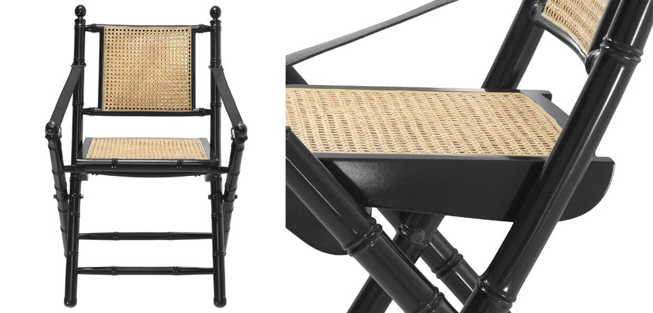 Стул Eichholtz Folding Chair Bolsena Black Стул Eichholtz Folding Chair Bolsena Black - Loft-Concept в Челябинске