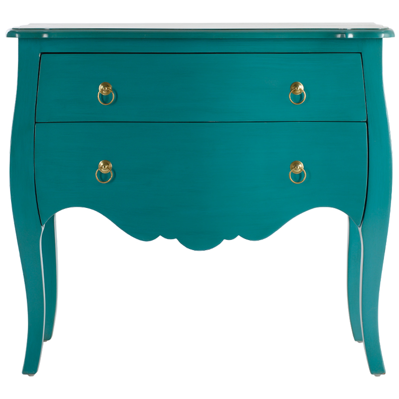Комод с изогнутыми ножками L.XV CHEST OF DRAWERS Marcelle Тёмно-бирюзовый Бирюзовый Золотой Комод с изогнутыми ножками L.XV CHEST OF DRAWERS Marcelle Тёмно-бирюзовый Бирюзовый Золотой в Челябинске | Loft Concept
