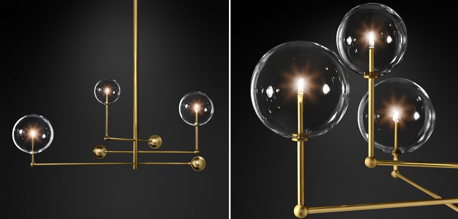 Подвесной светильник Globe Mobile 3 brass Подвесной светильник Globe Mobile 3 brass - Loft-Concept в Челябинске