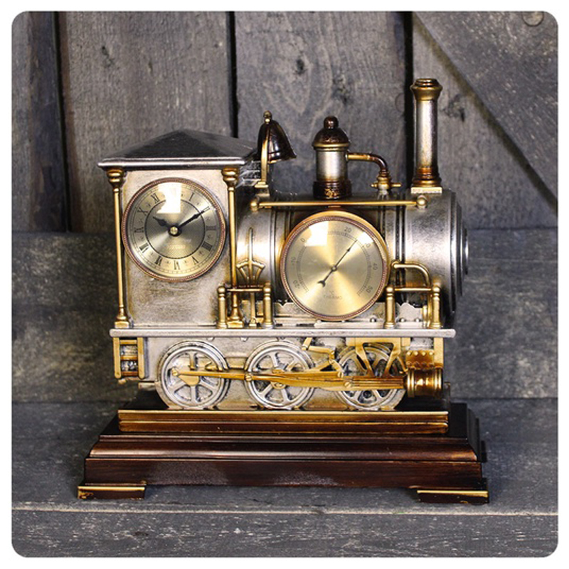 Часы Locomotive Clock Золотой Серебряный Часы Locomotive Clock Золотой Серебряный в Челябинске | Loft Concept
