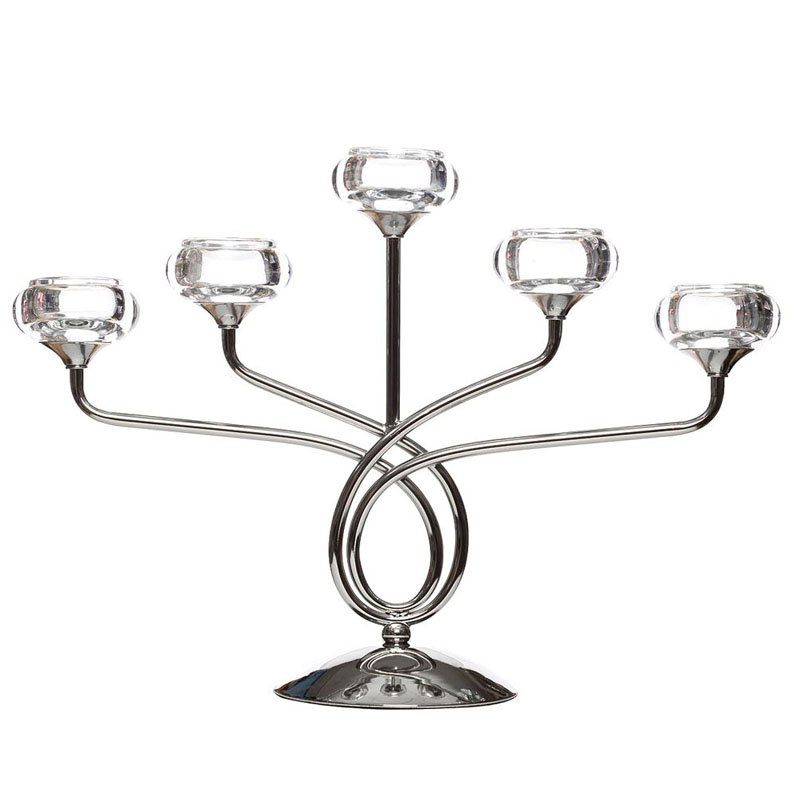 Подсвечник Dario five cells Хром Прозрачный Подсвечник Dario five cells Хром Прозрачный в Челябинске | Loft Concept