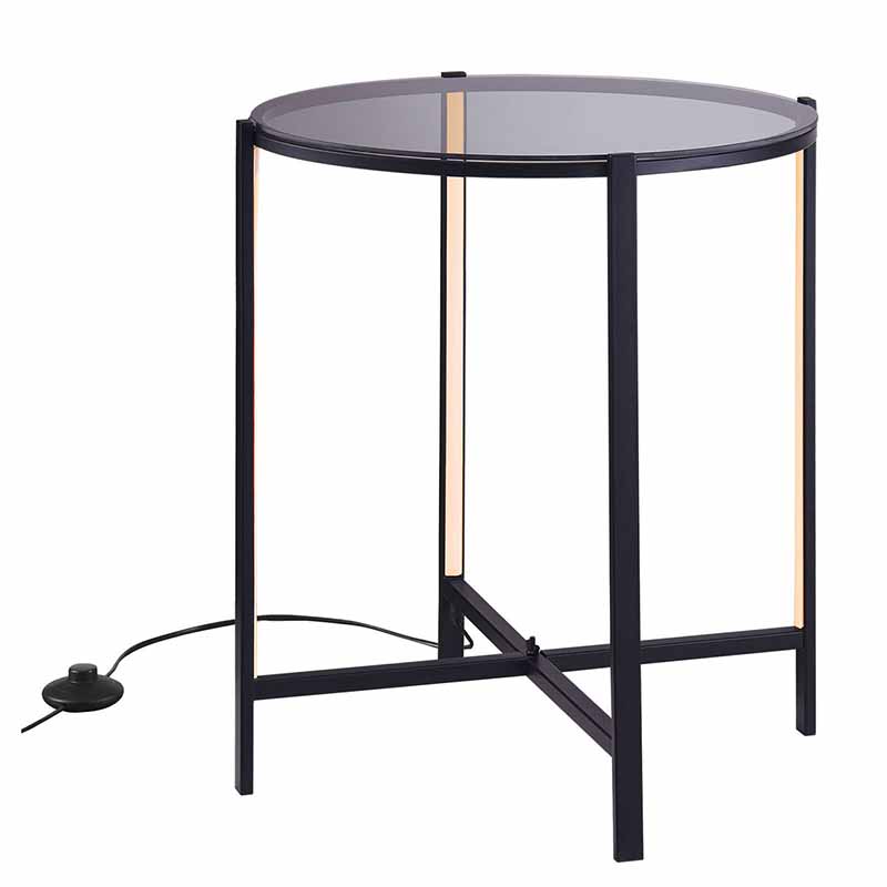 Приставной стол Galia Side Table Black LED Черный Приставной стол Galia Side Table Black LED Черный в Челябинске | Loft Concept