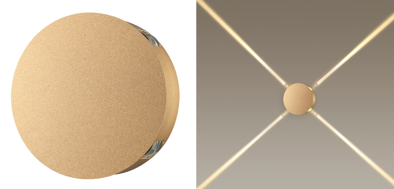 Спот Jedi Beam Sconce Circle gold - фото №1