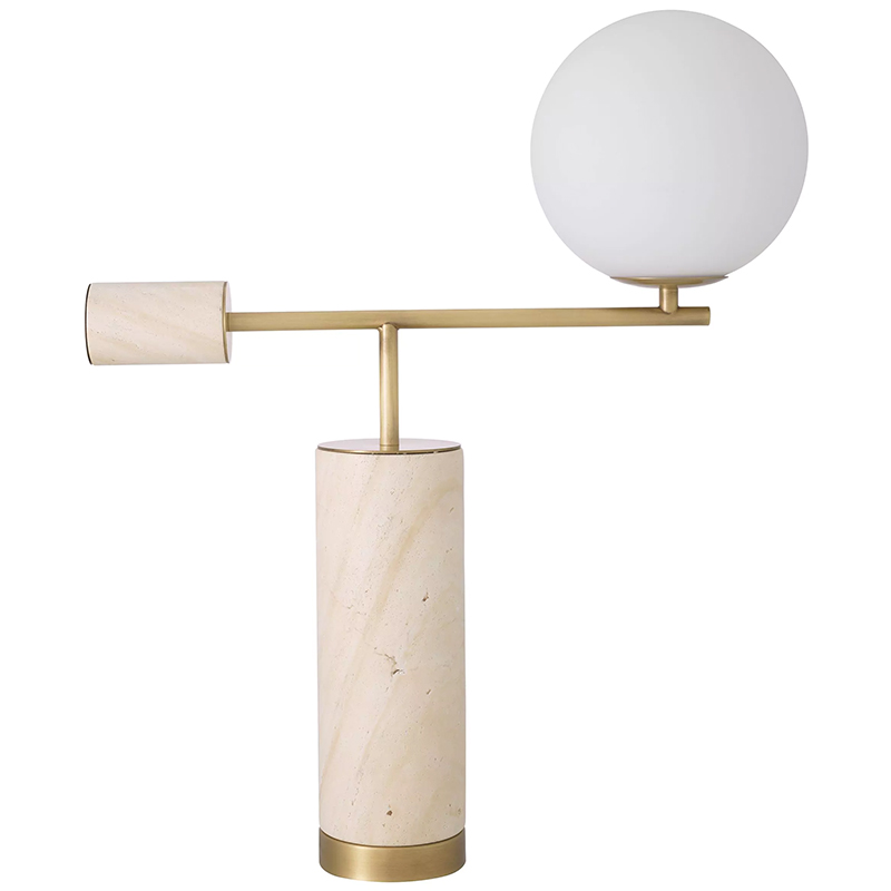 Настольная лампа Eichholtz Table Lamp Xperience White Бежевый Белый Латунь Настольная лампа Eichholtz Table Lamp Xperience White Бежевый Белый Латунь в Челябинске | Loft Concept