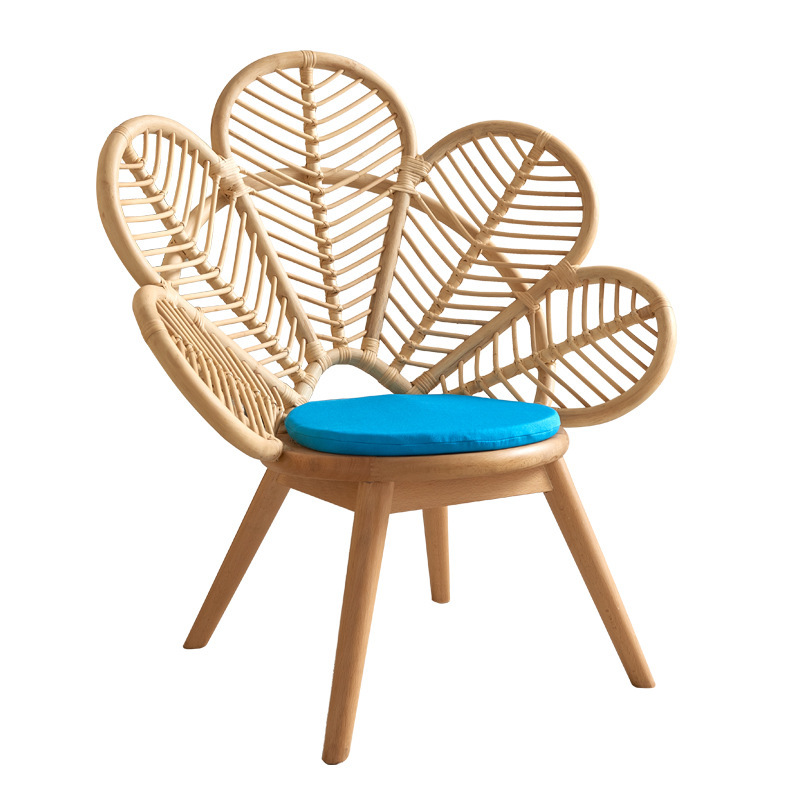 Кресло Braided Flower Chair Древесина Голубой Кресло Braided Flower Chair Древесина Голубой в Челябинске | Loft Concept
