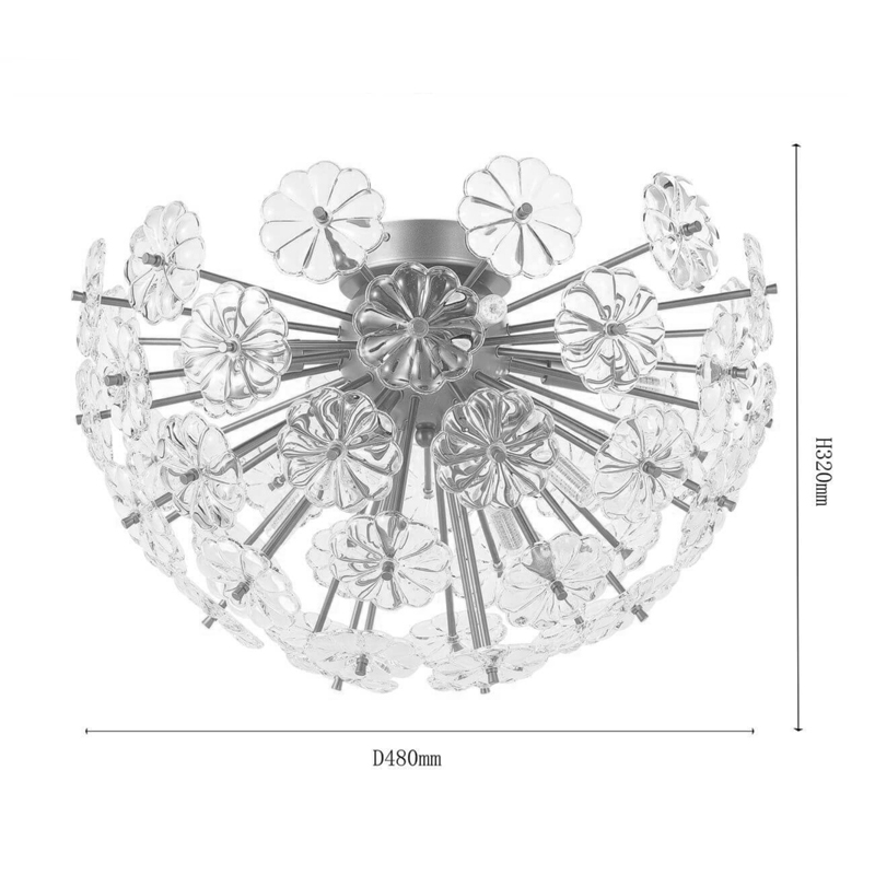 Потолочный Светильник Glass Flowers Sputnik Ceiling Потолочный Светильник Glass Flowers Sputnik Ceiling в Челябинске