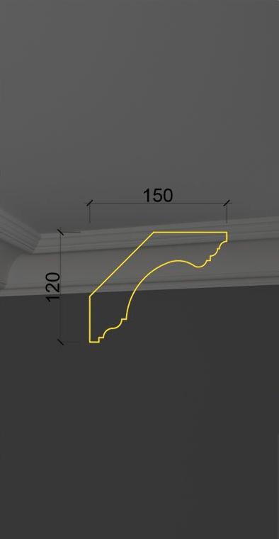 Гладкий карниз KT-07 Гладкий карниз KT-07 в Челябинске