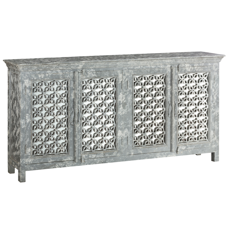 Комод в стиле прованс с декорированным резным фасадом Asger Provence Chest of Drawers Серый Комод в стиле прованс с декорированным резным фасадом Asger Provence Chest of Drawers Серый в Челябинске | Loft Concept