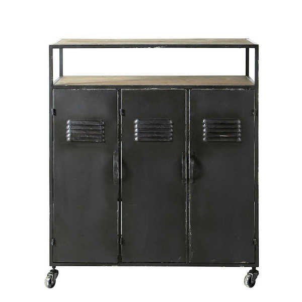 Комод в стиле Индастриал Industrial Kraft Chest Черный Комод в стиле Индастриал Industrial Kraft Chest Черный в Челябинске | Loft Concept