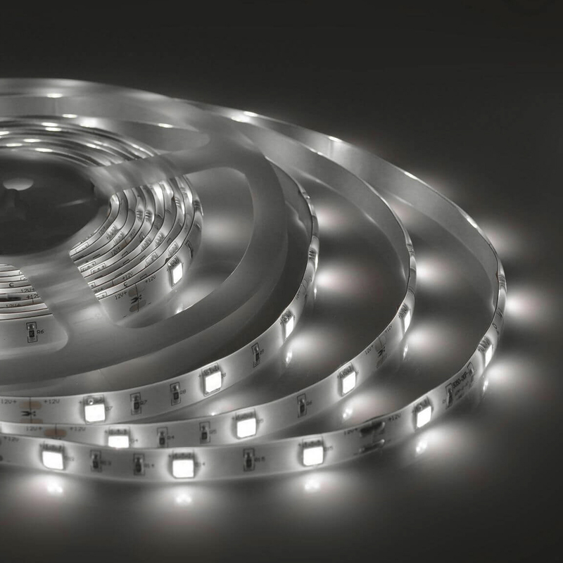 Светодиодная влагозащищенная лента 7,2W/m 30Led/m 5050SMD дневной белый 5M Белый Светодиодная влагозащищенная лента 7,2W/m 30Led/m 5050SMD дневной белый 5M Белый в Челябинске | Loft Concept