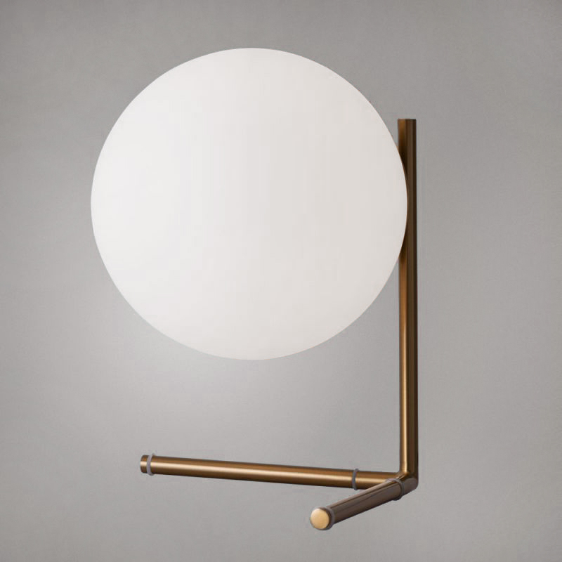 Настольная лампа IC Lighting Flos Table brass Латунь Прозрачный белый Настольная лампа IC Lighting Flos Table brass Латунь Прозрачный белый в Челябинске | Loft Concept