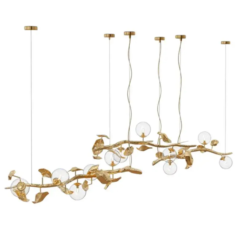 Люстра Modern Contemporary Hera Suspension Lamp Латунь Прозрачный Люстра Modern Contemporary Hera Suspension Lamp Латунь Прозрачный в Челябинске | Loft Concept