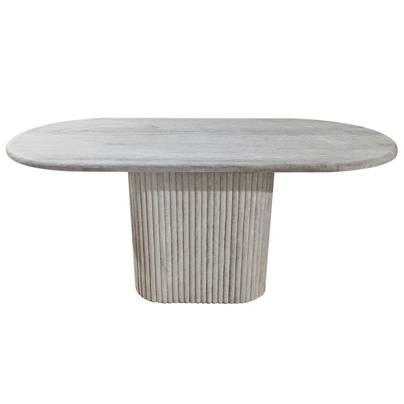 Консоль Annabel Grey Travertine Console Серый Консоль Annabel Grey Travertine Console Серый в Челябинске | Loft Concept