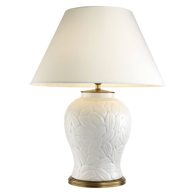 Настольная лампа Eichholtz Table Lamp Cyprus White Белый Латунь Античная полированная Настольная лампа Eichholtz Table Lamp Cyprus White Белый Латунь Античная полированная в Челябинске | Loft Concept