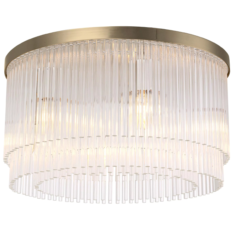 Потолочный светильник Eichholtz Ceiling Lamp Hector Brass Прозрачное Стекло Латунь Потолочный светильник Eichholtz Ceiling Lamp Hector Brass Прозрачное Стекло Латунь в Челябинске | Loft Concept