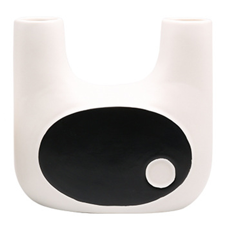 Ваза Molecule Collection Kyou Vase Белый Черный Ваза Molecule Collection Kyou Vase Белый Черный в Челябинске | Loft Concept