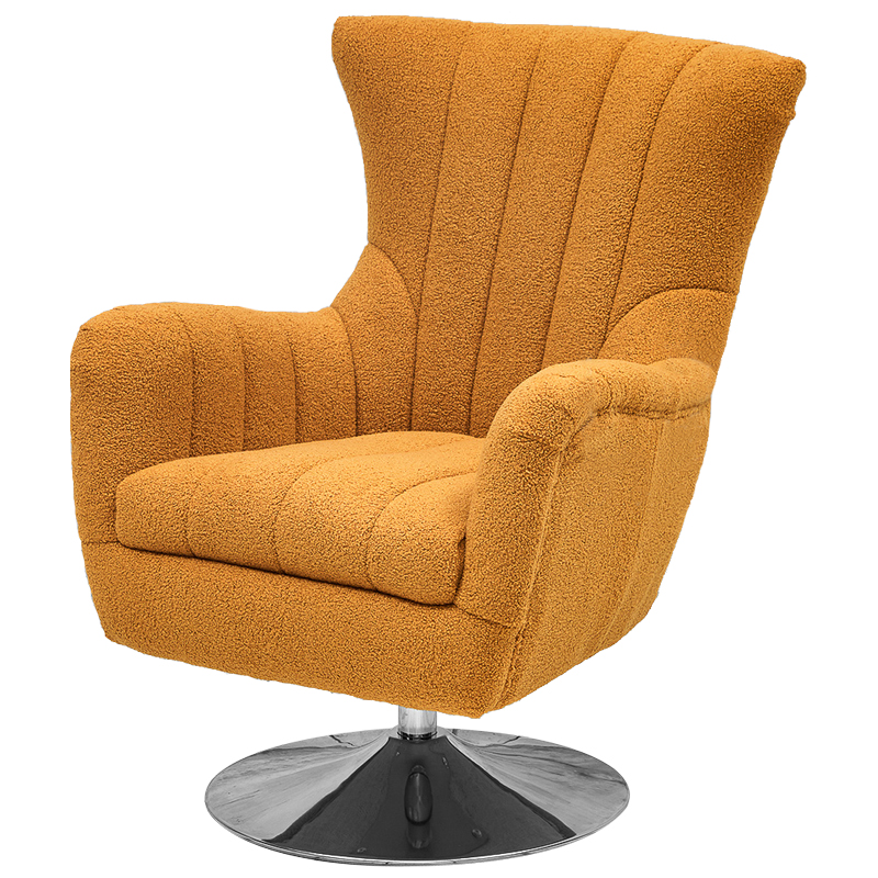 Кресло Reynold Armchair Горчичный Хром Кресло Reynold Armchair Горчичный Хром в Челябинске | Loft Concept