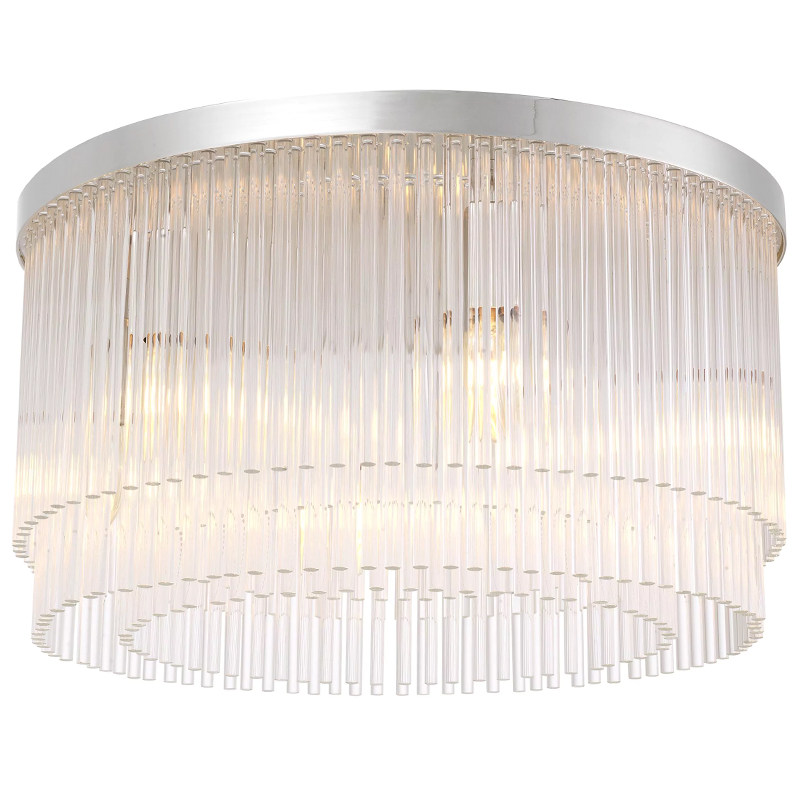 Потолочный светильник Eichholtz Ceiling Lamp Hector Nickel Никель Прозрачное Стекло Потолочный светильник Eichholtz Ceiling Lamp Hector Nickel Никель Прозрачное Стекло в Челябинске | Loft Concept