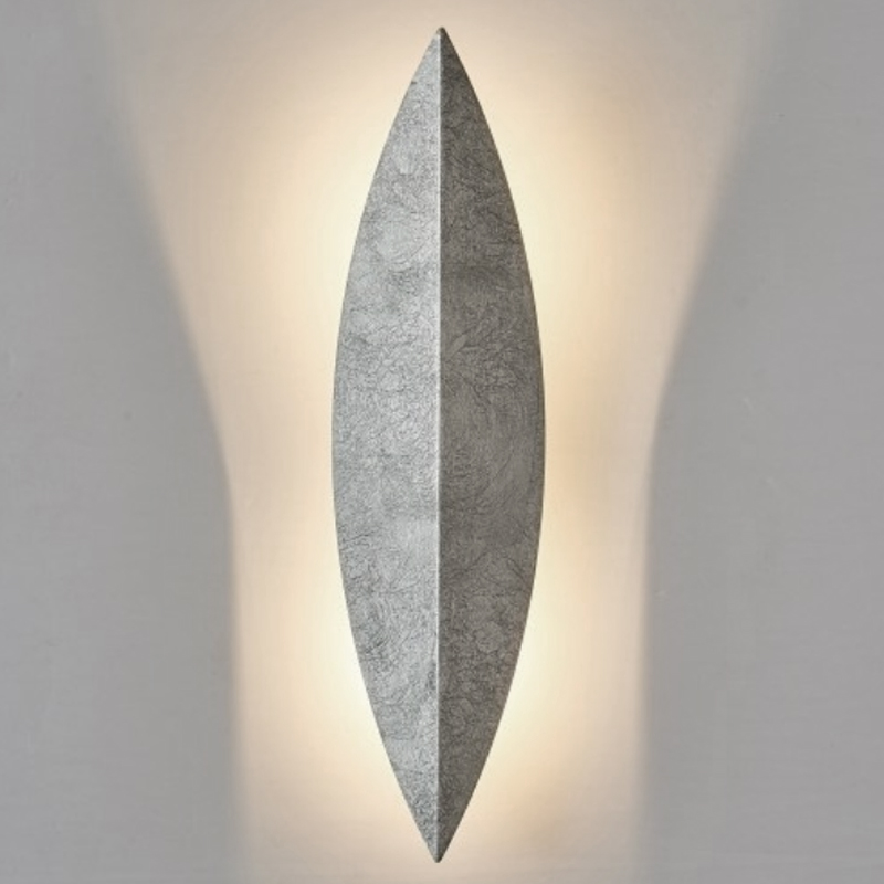 Art Deco Leaf Wall Lamp Silver Серебряный Art Deco Leaf Wall Lamp Silver Серебряный в Челябинске | Loft Concept