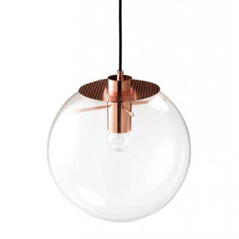 Подвесной светильник Selene Glass Ball Ceiling Lights Gold 40 cm Медь Прозрачное Стекло Подвесной светильник Selene Glass Ball Ceiling Lights Gold 40 cm Медь Прозрачное Стекло в Челябинске | Loft Concept