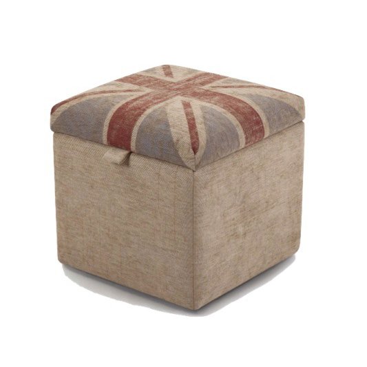 Пуф для хранения Jack Britannia Collection Бежево-серый Пуф для хранения Jack Britannia Collection Бежево-серый в Челябинске | Loft Concept