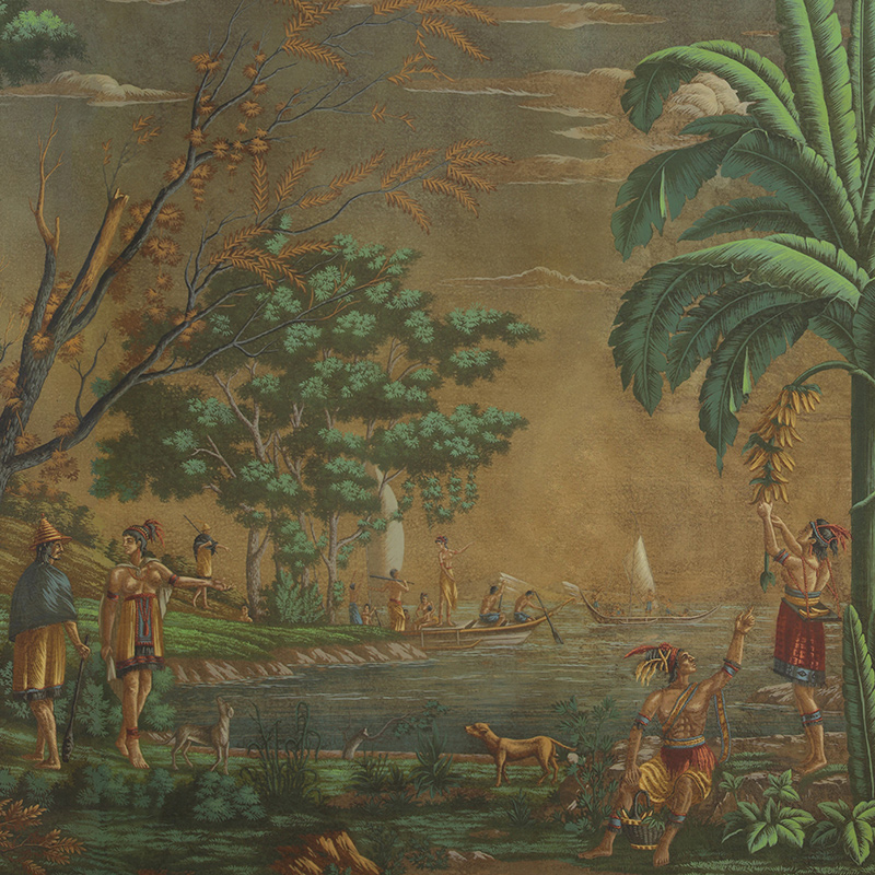 Обои ручная роспись Les Sauvages de la Mer Pacifique Paille on antique scenic Xuan paper Обои ручная роспись Les Sauvages de la Mer Pacifique Paille on antique scenic Xuan paper в Челябинске | Loft Concept