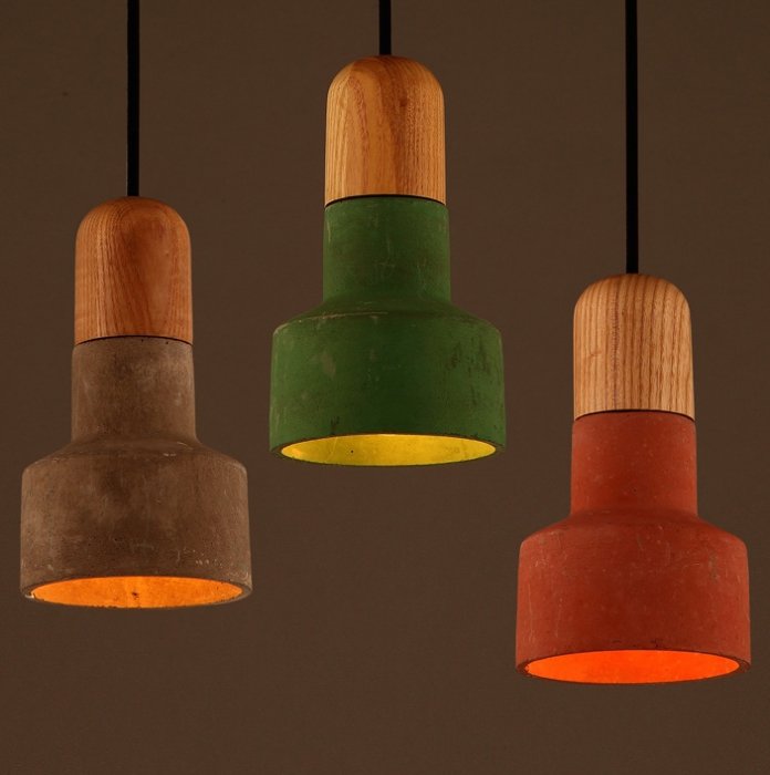 Подвесной светильник Art Concrete Wooden Cope Подвесной светильник Art Concrete Wooden Cope в Челябинске | Loft Concept