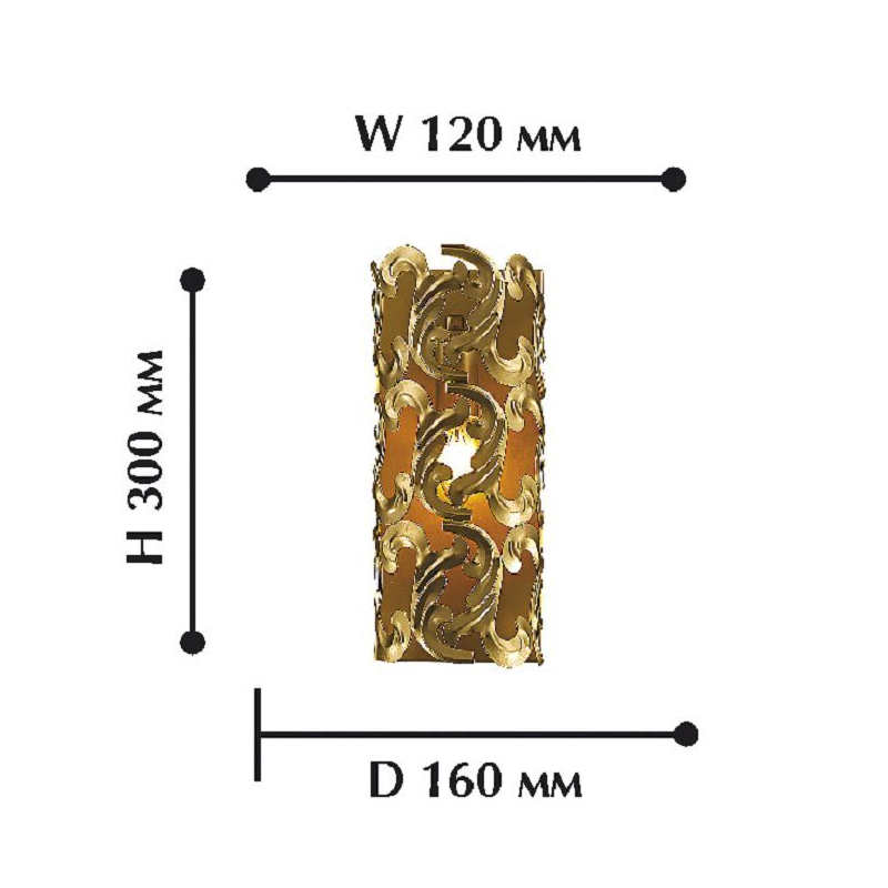 Ажурное бра цвета золота Gold Leaves Ажурное бра цвета золота Gold Leaves в Челябинске