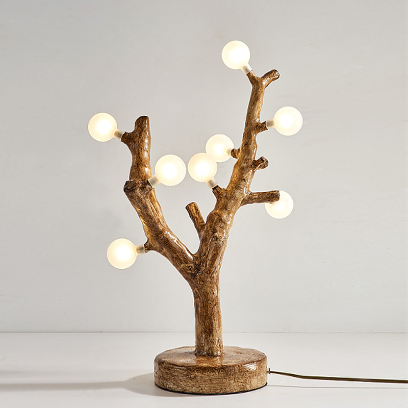 Настольная лампа Tree branch Table Lamp Коричневый Белый Настольная лампа Tree branch Table Lamp Коричневый Белый в Челябинске | Loft Concept