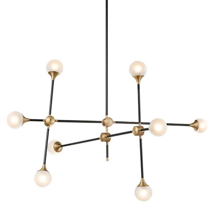 Люстра Baton Chandelier Large Черный Белый Латунь Люстра Baton Chandelier Large Черный Белый Латунь в Челябинске | Loft Concept