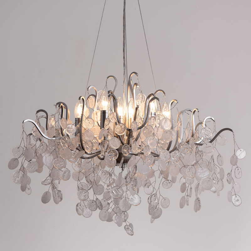 Люстра FAIRYTREE Chandelier Silver 80 Серебряный Прозрачное Стекло Люстра FAIRYTREE Chandelier Silver 80 Серебряный Прозрачное Стекло в Челябинске | Loft Concept