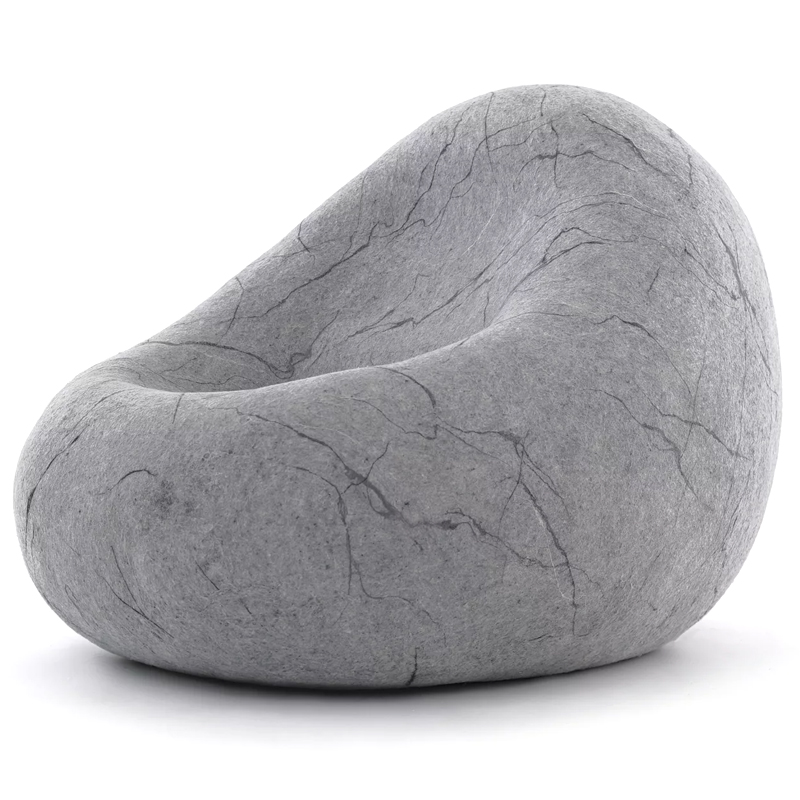Кресло - Камень из Валяной шерсти KATSU STONE CAPSULE Серый Светло-серый Кресло - Камень из Валяной шерсти KATSU STONE CAPSULE Серый Светло-серый в Челябинске | Loft Concept