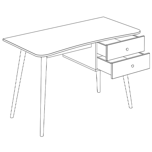 Письменный стол с принтом на ящиках Elise Desk Письменный стол с принтом на ящиках Elise Desk в Челябинске