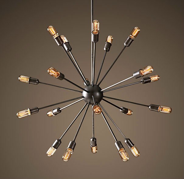 Люстра Loft Industrial Sputnik Chandelier 100 Черный в Челябинске | Loft Concept 