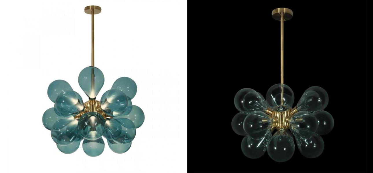 Люстра Simonet Chandelier Blue 55 см - фото