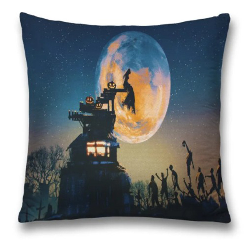 Подушка Halloween Rise Zombie Черный Синий Подушка Halloween Rise Zombie Черный Синий в Челябинске | Loft Concept
