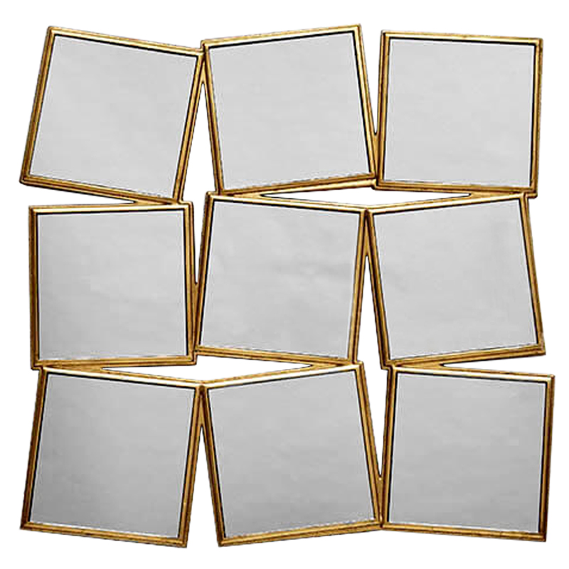 Зеркало Quadraticus Mirror Золотой Зеркало Quadraticus Mirror Золотой в Челябинске | Loft Concept