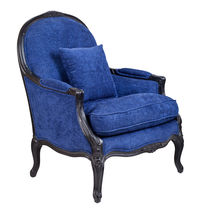 Кресло Bernard Armchair blue Синий Кресло Bernard Armchair blue Синий в Челябинске | Loft Concept