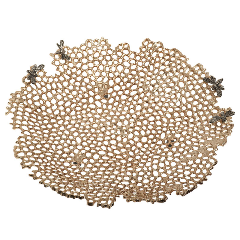 Поднос Honeycomb Золотой Поднос Honeycomb Золотой в Челябинске | Loft Concept