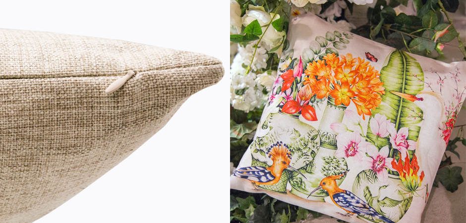 Декоративная подушка Hoopoes and Flowers Pillow Декоративная подушка Hoopoes and Flowers Pillow - Loft-Concept в Челябинске