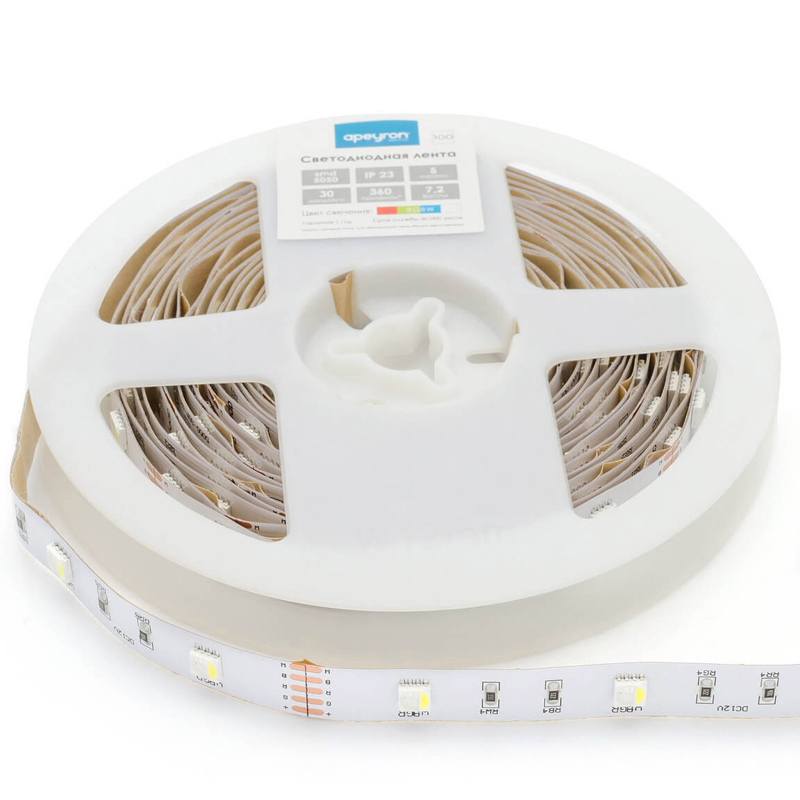 Светодиодная лента 7,2W/m 30Led/m 5050SMD разноцветная Белый Светодиодная лента 7,2W/m 30Led/m 5050SMD разноцветная Белый в Челябинске | Loft Concept