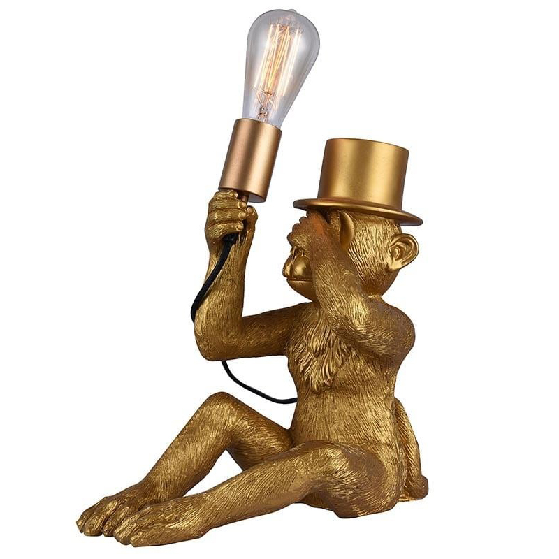 Настольная лампа Circus Monkey Table lamp Золотой Черный Настольная лампа Circus Monkey Table lamp Золотой Черный в Челябинске | Loft Concept