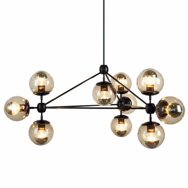 Люстра Modo Chandelier 10 Globes Дымчатый (Smoke) Люстра Modo Chandelier 10 Globes Дымчатый (Smoke) в Челябинске | Loft Concept